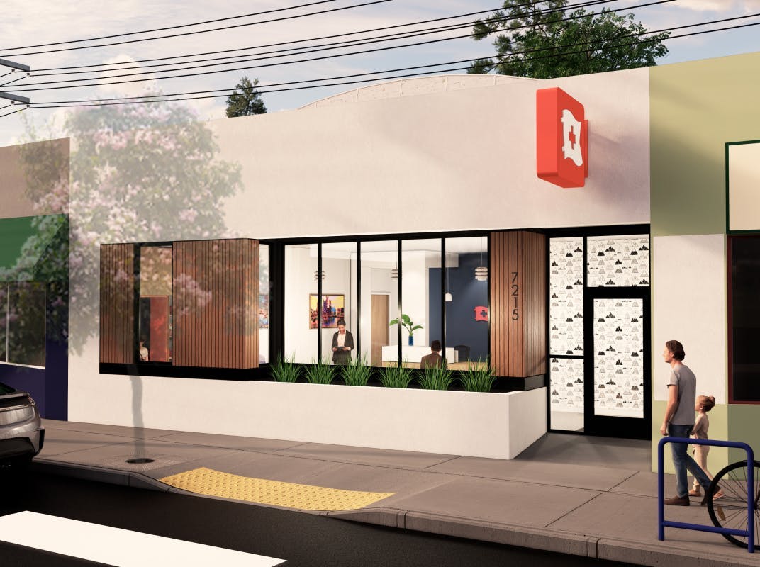 Render of the Sellwood Clinic from the outside